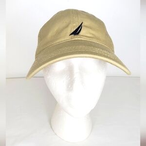 Nautica OS Beige Cotton Cap/Hat 100%cotton